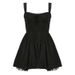 Women's Sexy Ballet Princess Halter Lace Panel Ruched Puff Mini Dress – Elegant Party Gown_ecoleips.com