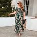 Cross-Border Women's Clothing Plus Size Printed Casual Vacation Bohemian French Elegant Mid-Length Dress_ecoleips.com