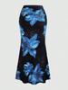 Women's Clothing Women's Full Print Pleated A Line Skirt Leisure Vacation Long Women's Clothing_ecoleips.com