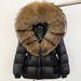 Goose Down Jacket For Women New High End Fur Fox Fur Large Fur Collar Hooded Down Jacket Mid Length Coat_ecoleips.com