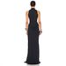 Women's Sexy Mock Neck Sleeveless High Waist Side Slit Ruched Floor Length Maxi Dress – Elegant Evening Gown_ecoleips.com