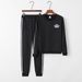 Women's Clothing Autumn And Winter New Hot Crown Printed Round Neck Sweater Pants Suit Women_ecoleips.com