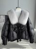 Luxury Fox Fur Trim Hooded Down Jacket For Women - Loose Fit Vintage Chinese Style Winter Coat With Nylon Shell & Duck Feather Filling_ecoleips.com