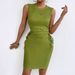 European And American Cross-border Women's Clothing Summer New Round-neck Sleeveless Slimming High-waisted Sexy_ecoleips.com