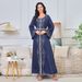 Women's Clothing Modest Evening Dress Elegant Plus-Size Abaya Dress – Embellished Maxi Gown With Flared Hem (Beige/Green/Blue, S-XXL)_ecoleips.com