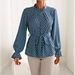 Women's Clothing Elegant Bell Sleeve Long Shirt For Women Stylish Belted Top Elegant Long Sleeved Shirt For Women_ecoleips.com