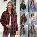 Women's Plaid Button Down Shirt Long Sleeved All Colors And Sizes Available New Spring_ecoleips.com