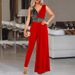 Women’s Clothing Spring And Summer New Perspective Long Sleeve Lace Lace Waisted Jumpsuit_ecoleips.com