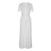 Women's Elegant Black Long Dress New Style Round Neck Sheer Waist Slimming Knit_ecoleips.com