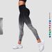 Gradual Change Tie-dye Yoga Pants Seamless Women's Running Sweatpants High Waist Hip Lifting Fitness Clothes Elastic Leggings Trousers_ecoleips.com
