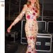 Women's Clothing Spring And Summer Round Neck Colorful Three Dimensional Flower Embroidery Mesh Slim Hip Fishtail Dress Long Skirt_ecoleips.com