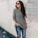 Women's Clothing Knitted Sweater Splicing Pullover Sweater Women With Autumn New Arrival Slim Fit Knit Sweater - Color Block Pullover_ecoleips.com