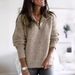Women's Long-Sleeved Knitted Sweater With Zipper And Hood, Suitable For Autumn And Winter_ecoleips.com