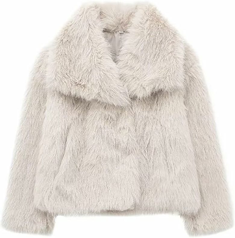 Women’s Faux Fox Fur Coat – Oversized Luxe Winter Coat With Plush Collar | Ethical Fashion Statement In 5 Colors_ecoleips.com