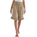 2025 Independent Store Women's New European And American Style High-Waisted Pleated Irregular Hem Cotton-Linen_ecoleips.com