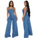 Women's Clothing Fashion Casual Sexy Overalls Denim Jumpsuit Wide Leg Pants_ecoleips.com