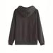 Women's Autumn Winter Fashion Black White Striped Print Long Sleeve Fleece Lined Sweatshirt And Elastic Waist Jogging Pants Set_ecoleips.com