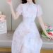 Cross-border Modern Cheongsam, Improved Young Style, High-end Elegant New Chinese Fashion Daily Floral Dress For Girls_ecoleips.com