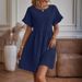 European And American Women's Fashion Foreign Trade Independent Site New Elegant Round-neck Loose_ecoleips.com