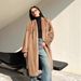 Women’s Long V-Neck Faux Mink Coat – Chic & Ethical Winter Jacket (S/M/L, Black/Beige/Camel/Grey/Light Grey)_ecoleips.com