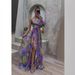 Women's Clothing Sexy Oblique Shoulder One Shoulder Long Sleeve Floral Dress Long Skirt High End Large Swing Floral Dress_ecoleips.com