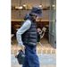 Aria Basics Casual Volcanic Rock Thermal Yarn Samsung 90 White Duck For Women, Ribbed Hooded Down Cotton Vest Jacket_ecoleips.com