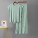 Women's Clothing Knitted Casual Suit Sleeveless Vest Sweater Wide Leg Pants Two Piece Suit_ecoleips.com