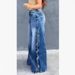 Women's Elegant Wide Leg Jeans Fashionable Versatile American Street Style_ecoleips.com