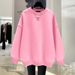 Heavyweight Pure Cotton Sweatshirt For Men And Women, Same Style, Spring Season, Fleece-lined, Thickened, Loose Fit,_ecoleips.com
