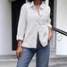 Women's Clothing Spring And Summer New Shirt Collar Loose Embroidery Hollow Large Size Shirt Tops For Women_ecoleips.com