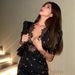 Women's Clothing Retro Black Floral Satin Maxi Dress V Neck Lace Trim Women's Clothing For Formal & Casual For Women_ecoleips.com