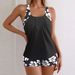 Women's Clothing Split Swimsuit Women's Slim Printed Boxer Pants_ecoleips.com
