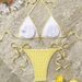 Women's Clothing Pure Color Sexy Bikini Swimsuit Lace Beach Split Bikini_ecoleips.com