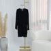 Elegant Knit Blouse For Women - Long Sleeve Office Wear With Princess Sleeves & Flowy Silhouette (Black/Mocha/Coffee/Charcoal/Beige)_ecoleips.com