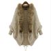 Aria Basics Aria Basics 2025 Spring Autumn Winter Fashion New European And American Batwing Sweater Loose Plus Size Knitted Lace-up Cardigan_ecoleips.com