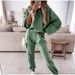 Women's Clothing popular autumn and winter women's sports and leisure hooded sweatshirt set two piece set_ecoleips.com