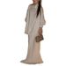Women's Clothing Spring And Summer New Fashion Lapel Loose Long Sleeved Shirt High Waist Skirt Suit_ecoleips.com