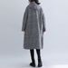 Women's Houndstooth Wool Coat - Thickened Winter Trench Coat With Hood For Office & Casual Outfits_ecoleips.com