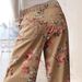 European And American Style Women's mid Waist Wide Leg Jeans Loose Floral Cropped Pants Bohemian_ecoleips.com