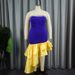 Women's Clothing Personality Contrast Color Dress Elegant Style Tube Top Sleeveless Dress Dresses_ecoleips.com