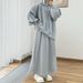 Women’s Clothing Spring New Long Sleeve Fashion Casual Hooded Loose Sweater Two piece Set_ecoleips.com