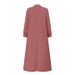 Women's Clothing New Middle Eastern Muslim Fashion Elegant Solid Color Loose Long Sleeved Lace Cardigan Robe Dress_ecoleips.com