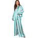 New Loose Ice Silk Pajamas Women's Long-sleeved Simple Casual Loungewear_ecoleips.com