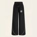 Women's Casual Wide Leg Trousers Elegant Stylish Camellia Print White Side Trim 9016 Print Fashionable Pants_ecoleips.com