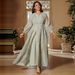 Verve AB411 Cuff Gathered Cardigan Set Dubai Elegant Long Dress Women's Fashion_ecoleips.com