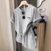 Women's Clothing Korean Style Women's Short Sleeve & Shorts Set - Loose Fit Youthful Casual Two-Piece Outfit_ecoleips.com