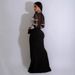 Women’s Clothing sexy hot diamond perspective stitching slim fit slit stretch dress_ecoleips.com