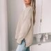 "Split Hem Sweater – Classic Crewneck (Light Khaki/Green/Charcoal) | Effortless Layering"_ecoleips.com