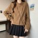 Retro Suede Cropped Jacket – Women’s Vintage Button-Up Biker Jacket In Khaki & Coffee (XS-XL)_ecoleips.com