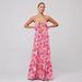 Bohemian Print Maxi Dress With Tie-Strap Detail - Flowy A-Line Beach Dress For Women Soft & Breathable Fabric_ecoleips.com